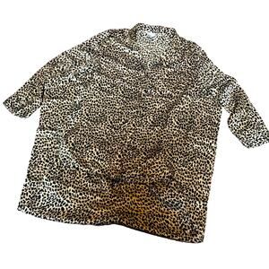 For Your Comfort Leopard Print Silk Pajamas. M